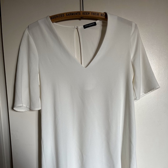 American Apparel Ivory Stretch Crepe Dress - Picture 1 of 8